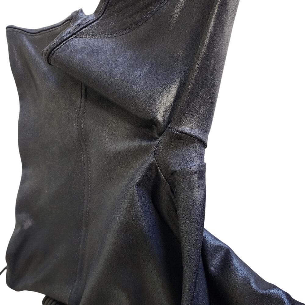 SPANX Womens Faux Leather Motto Leggings Size Small Black Compression Edgy Biker - Picture 12 of 14